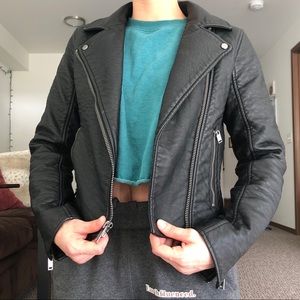 Faux Leather Moto Jacket 🤍